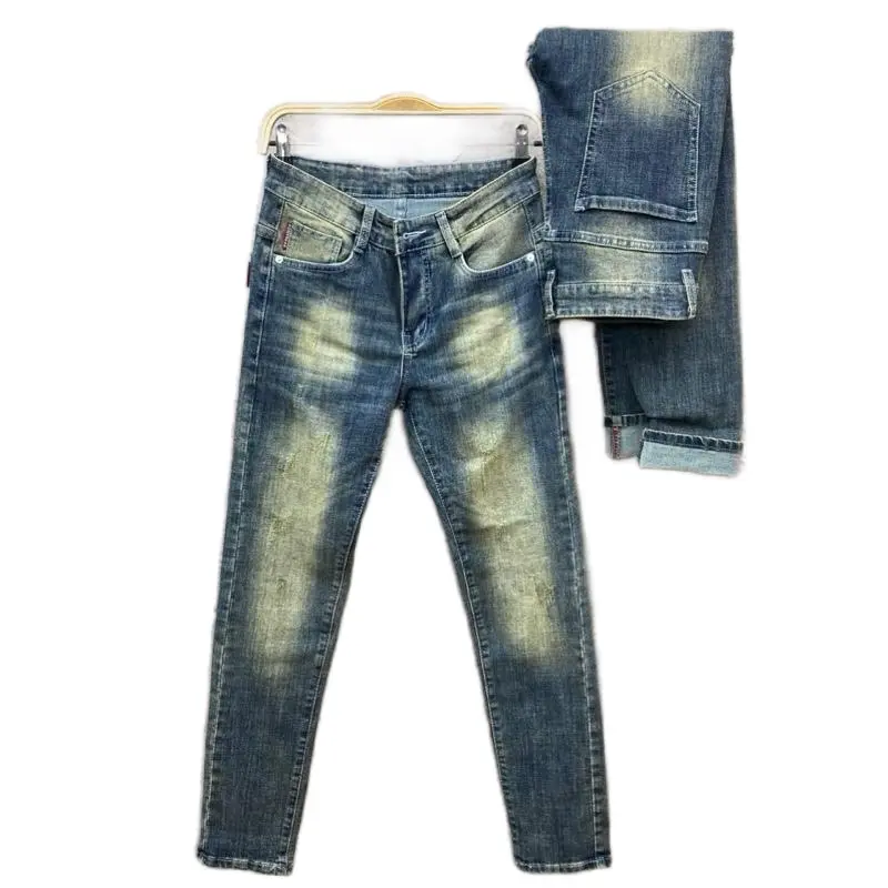 MS.21 QUẦN JEANS NAM XANH RÊU THỜI TRANG CÀO XƯỚC