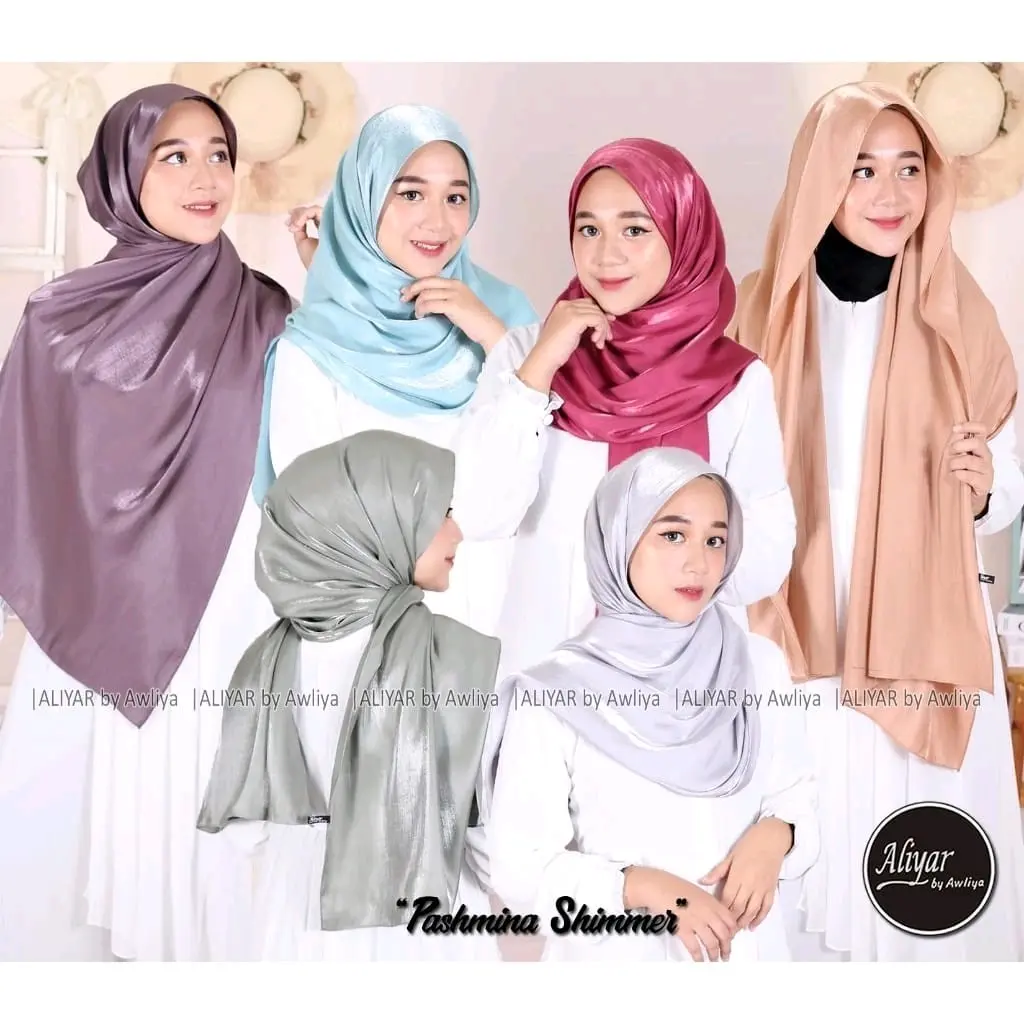 Hijab pasmina katun shimmer silk premium pasmina katun Shimmer silk premium Pashmina