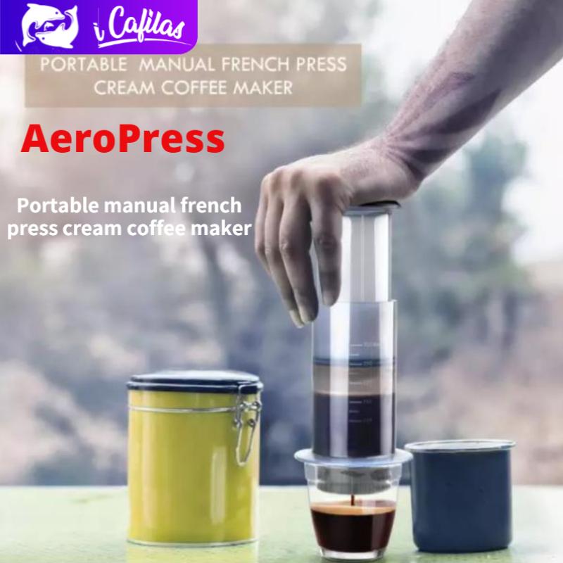 Máy pha cà phê Cầm Tay Cafilas KF06, Bộ lọc AEROPRESS mới, Đi du lịch, Máy pha cà phê hòa tan, với 50 chiếc bộ lọc, Hoàn hảo cho du lịch 0