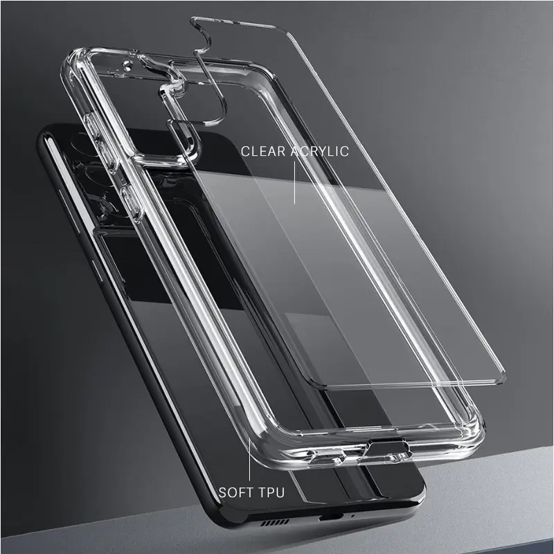 ACRYLIC Clear Case SAM A55 A15 A35 A25 A14 A54 A34 A24 4G 5G Casing Fuze Hybrid Bening Crystal Shockproof 4