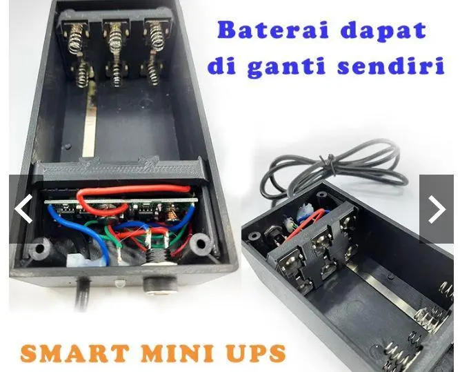 Smart UPS mini DC 12 Volt REMOVEBLE BATTERY (Tanpa baterai) 2