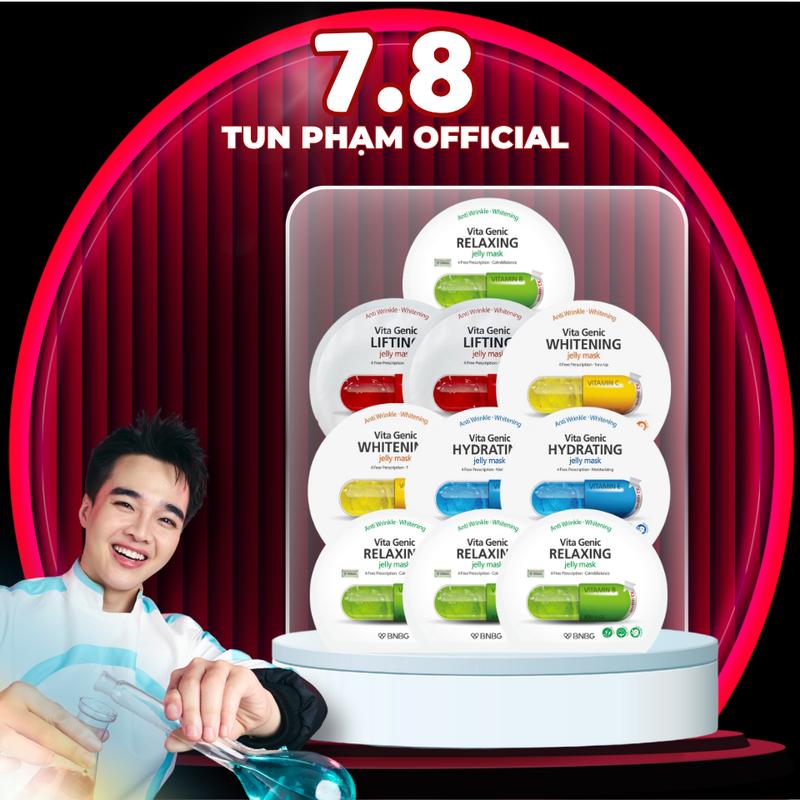 [Tun Phạm x minie] Combo 10 Mặt Nạ BNBG Mix Hỗ trợ Dưỡng Da Vita Genic Jelly Mask 30mlx10