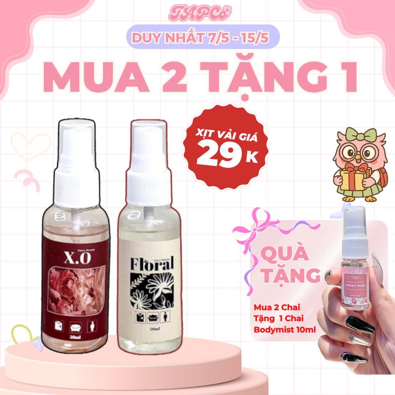 Xịt Thơm Quần Áo Hương Nước Hoa, Xịt Khô Lưu Hương Lâu Fabric Perfume 50ml Cosmetic Mỹ Phẩm