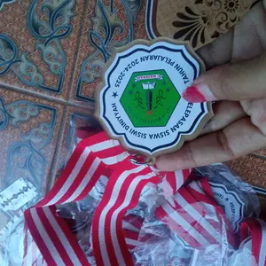 Medali Akrilik Sticker Custom | Penghargaan | Olimpiade | Kelulusan | Wisuda Pramuka | Souvenir | Hadiah