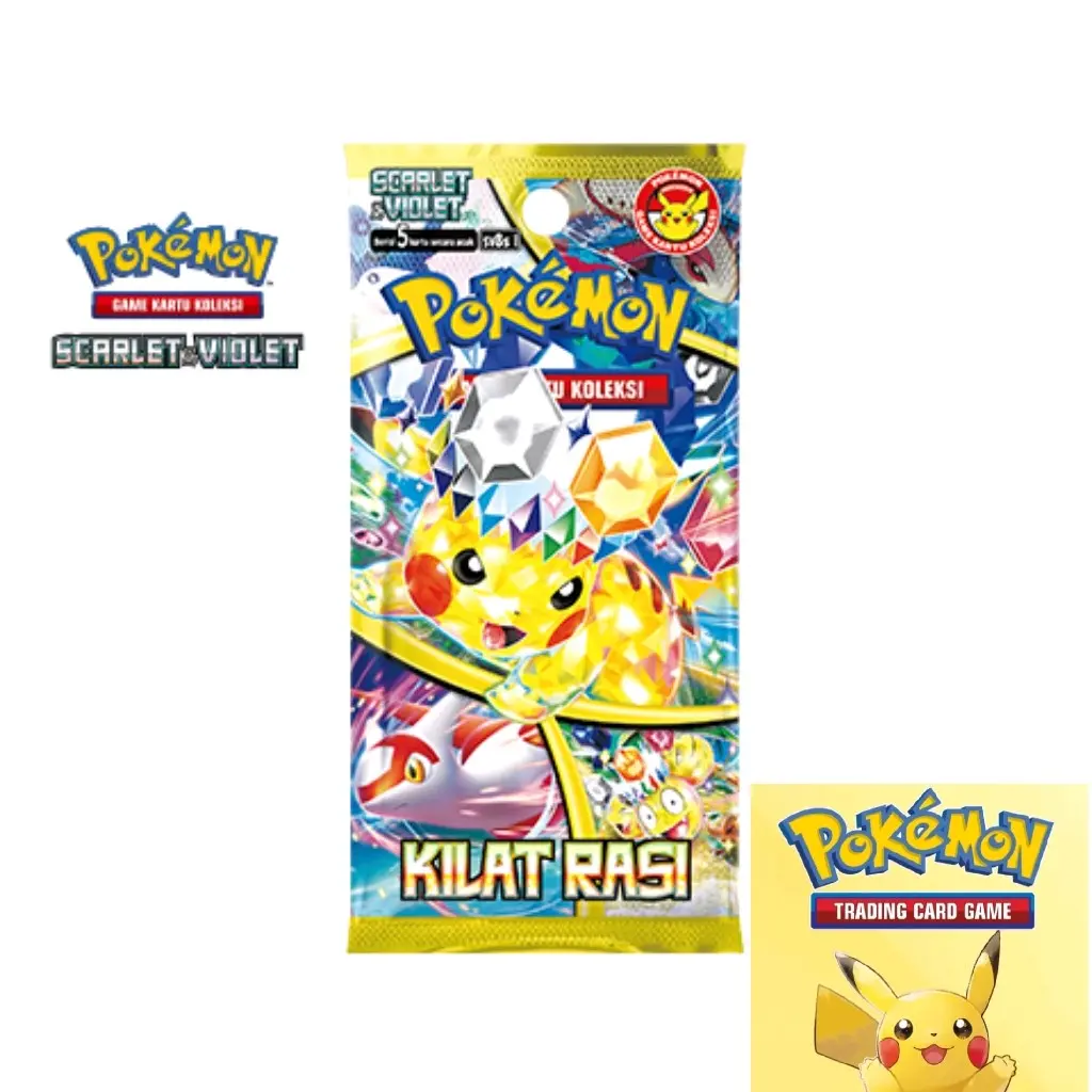 [Ready Stock] Original Pokemon TCG Card Game KILAT RASI Booster Pack Paradise Dragona & Super Electric Breaker (Indonesian)