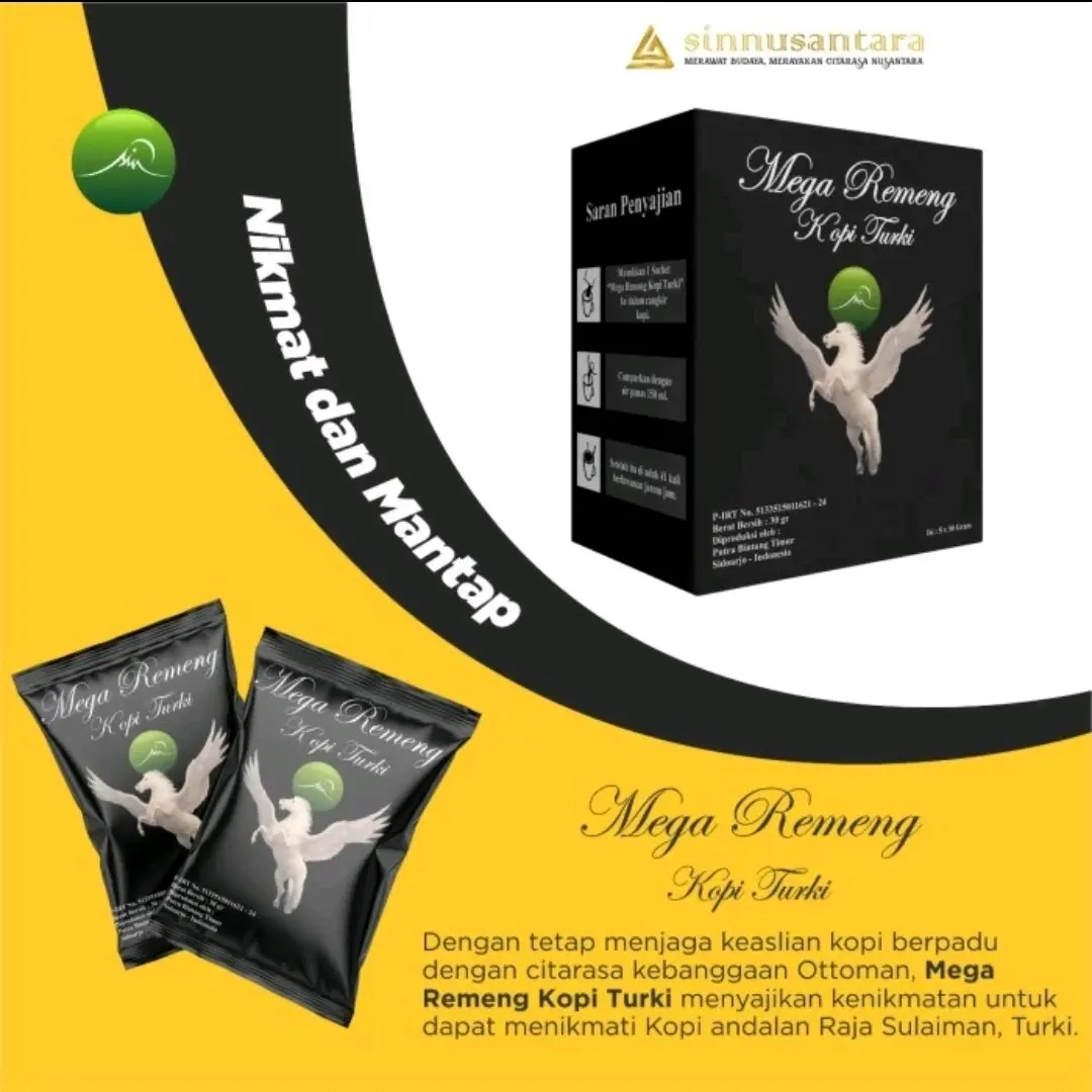 Sinherbal Mega Remeng Kopi Turki / Turkish / Turkey isi 1 Box