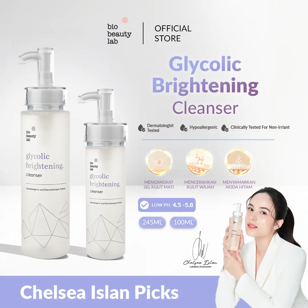 Bio Beauty Lab Glycolic Brightening Cleanser Facial Wash | Sabun Cuci  Muka |  Cleansing Wajah Untuk Semua Jenis Kulit