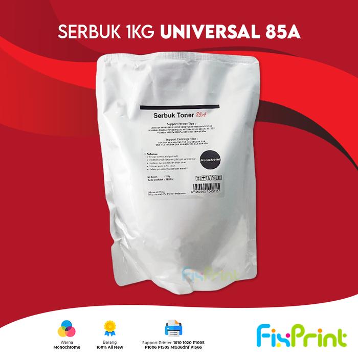Gambar Serbuk Toner 1kg 85A Compatible for Printer Laserjet 1010 1020 P1005 P1006 P1505 M1536dnf P1566 P1606dn P1606n P1560 M125a M127fn P1102 M1132 M1212 P1102w LBP-6030 LBP-6030w dari FixPrint Plus Kota Administrasi Jakarta Pusat Tokopedia