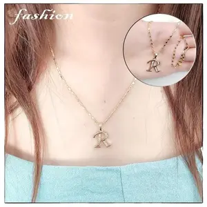 S-637  KALUNG HURUF WANITA FASHION Engagement PERHIASAN TITANIUM WANITA TITANIUM