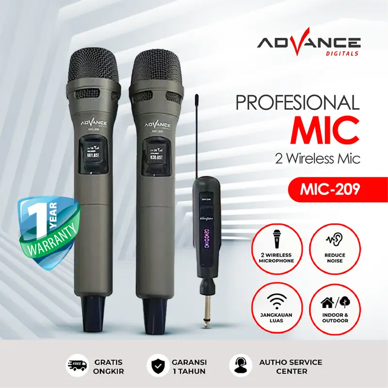 [Exclusive Aji_Mashel] MIC-209 terdapat 2 Mikrophone bisa untuk karoke bareng keluarga - Bergaransi Resmi 1