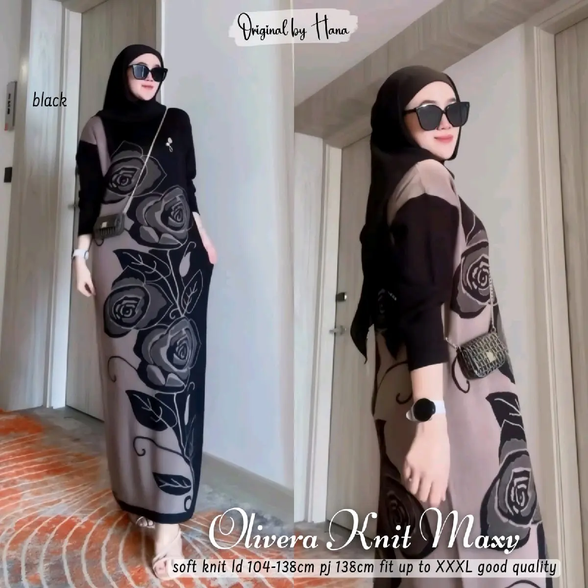 OLIVERA KNIT MAXY MOTIF BUNGA