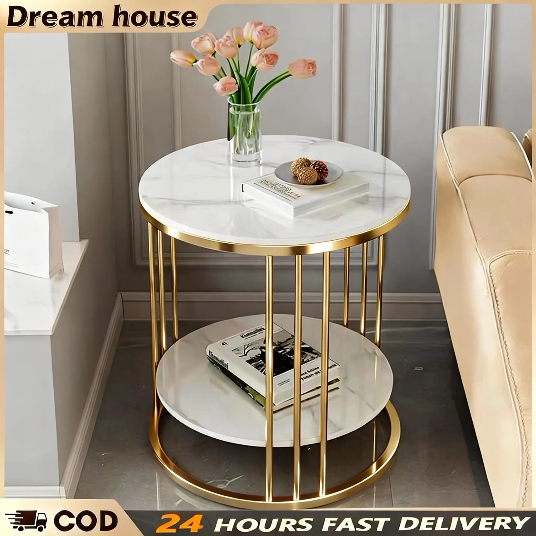 [COD] Meja Motif Marmer Meja Nakas Meja Bundar Meja Tamu Meja Susun Meja Minimalis Meja Kopi Meja Samping Tiga Tingkat Meja Pojok Bunga Meja Sudut Meja Kecil Kamar Meja Makan Meja Cafe Furniture
