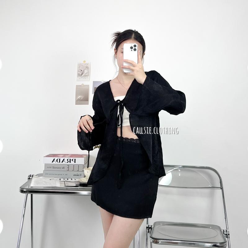 [ callsie ] - MIA OUTER ( atasan wanita / cardigan transparan wanita / luaran / outer lengan panjang / longsleeve outer / longsleeve cardigan / summer outer / beach outer ) 3