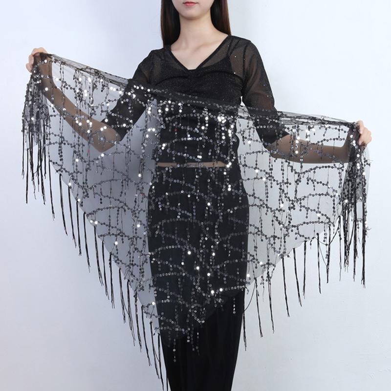 Trang Phục Múa Bụng, Dành Cho Phụ Nữ, Với Đính Kim Sa Và Tua Rua, Dây Chuyền Đeo Thắt Lưng Biểu Diễn Khiêu Vũ, Khăn Quàng Cổ Quấn Hông Ấn Độ, Đồ Trang Trí Trang Phục 5