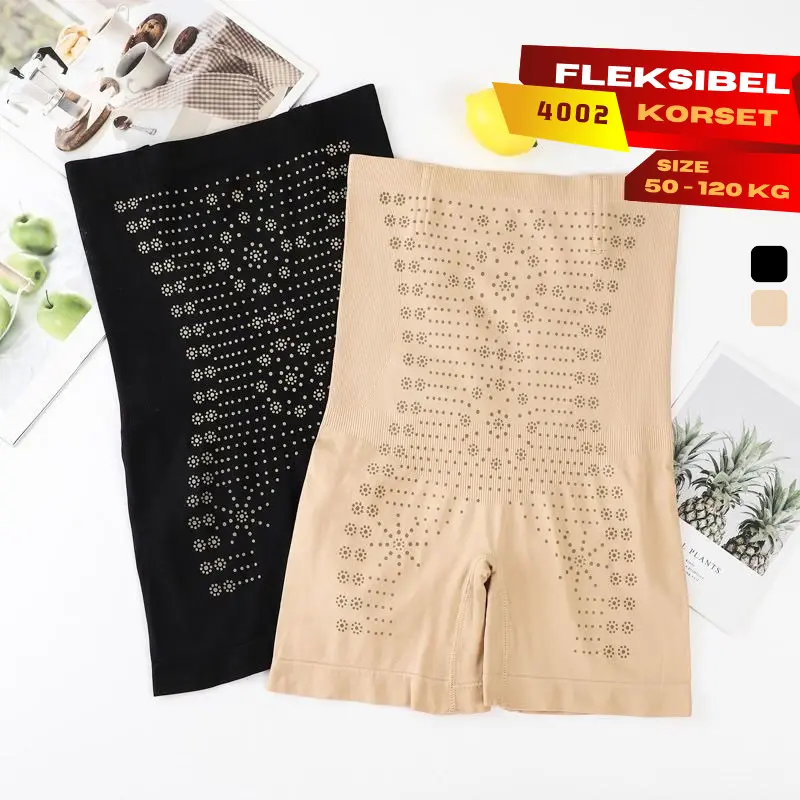 2 Pieces Korset/Body Shapewear Model Celana Kode 4002-4003 dengan Lapisan Infrared All Size (Muat sampai BB 55KG)