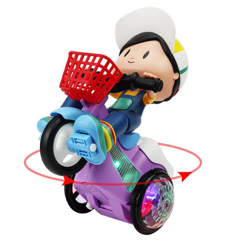 Product Introduction of Electric Stunt Tricycle Toy Auto 360° Wheel Up Rotating Car Toy With Music And Light Children's E9T4 34