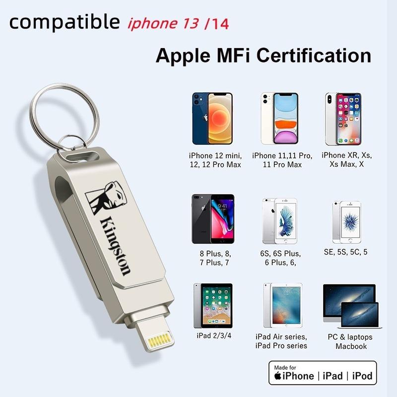 BS67 - OTG Flashdisk 1TB iOS, iPad, PC, USB 3.0, 2 IN 1, Venda Quente, Prata OTG Pen Drive FOR IPHONE Komputer 6