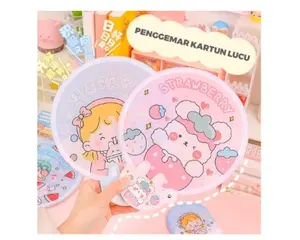 Kipas Tangan Ajaib Kipas Tangan Bulat Motif Cartoon Lucu Kipas Tangan