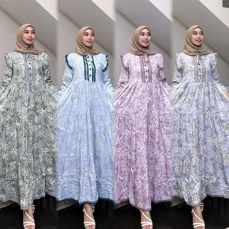 READY STOK SALVINA MIDI VISCOSE RENDA 33