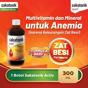 Sakatonik Activ 300 Ml - Multivitamin Zat Besi Penambah Darah