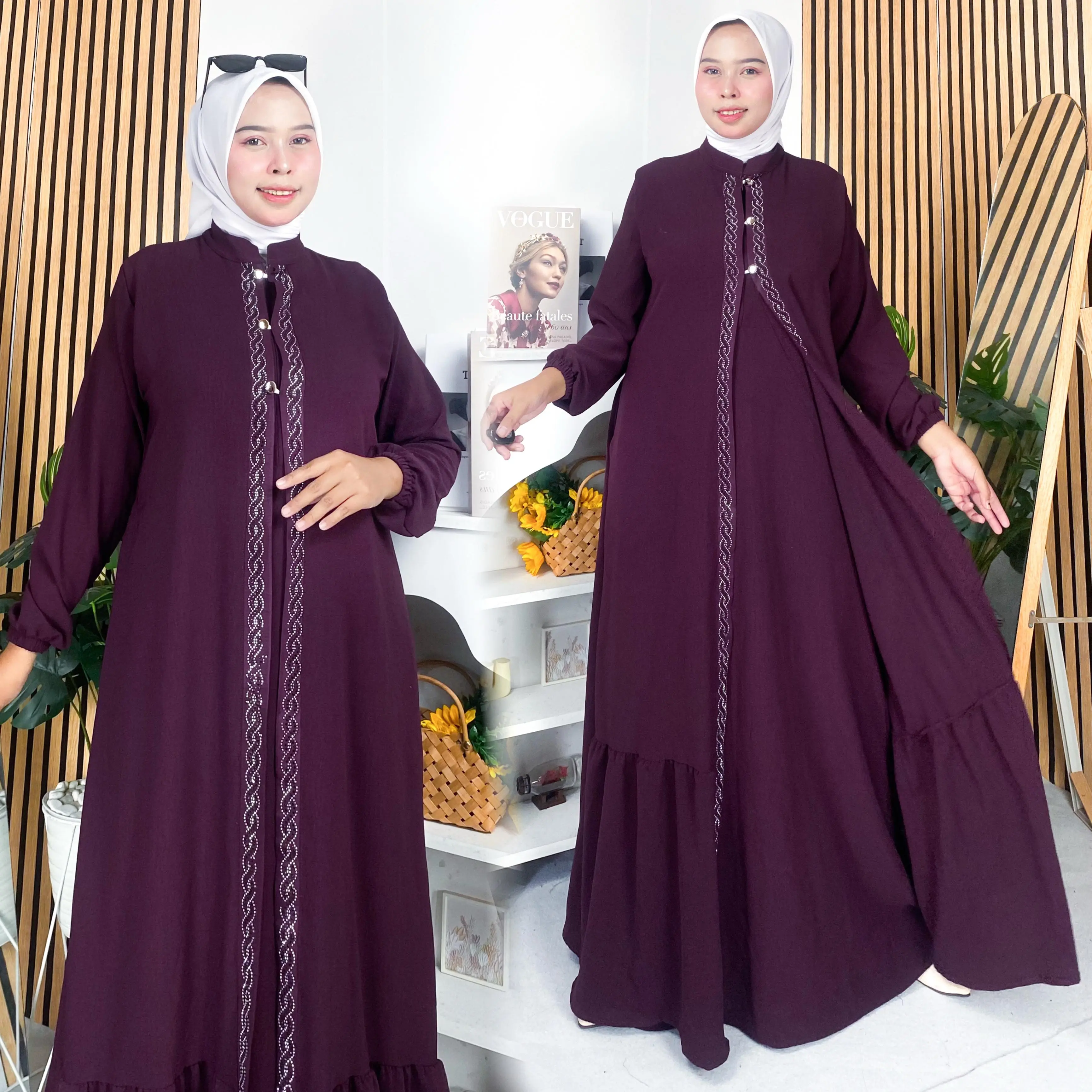 Gamis abaya  cringkle airflow swarovsky BY Arfarz Dress