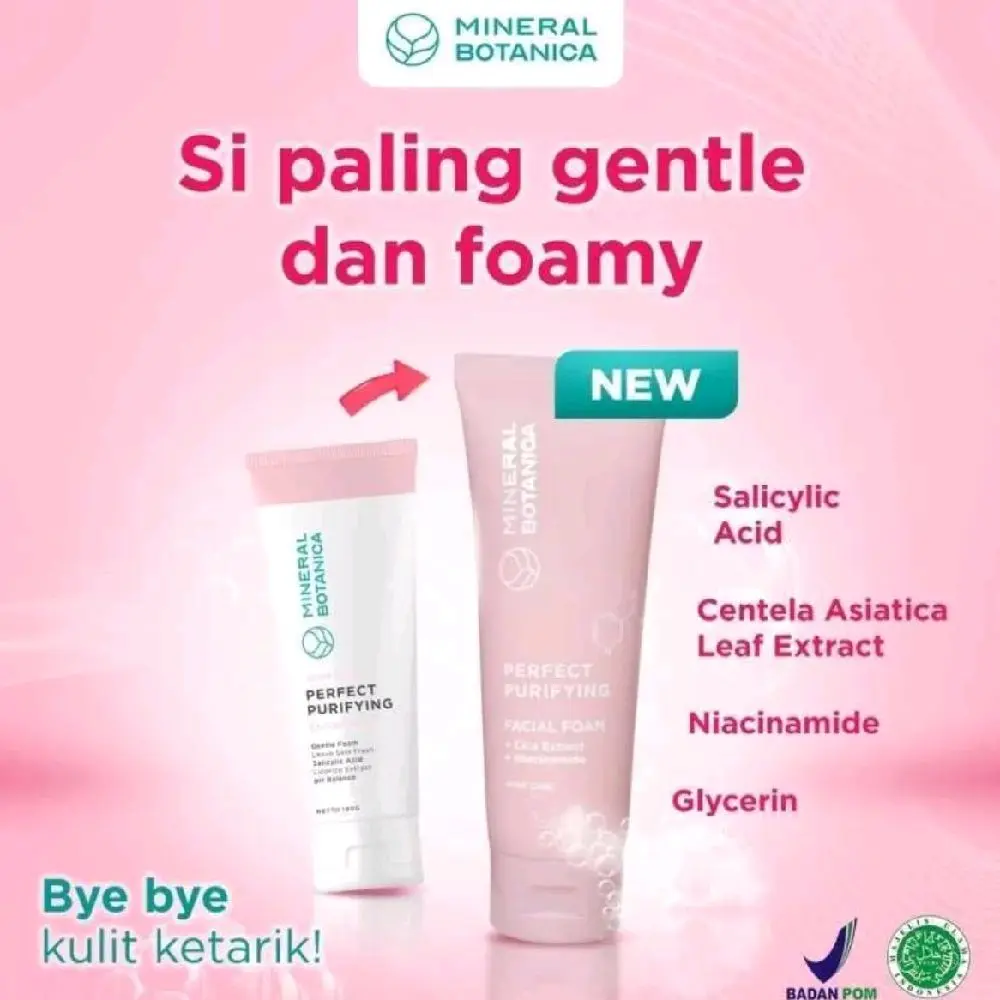 Mineral Botanica Perfect Purifying Cleanser 100gr - Facial wash viral untuk kulit berjerawat dan berminyak