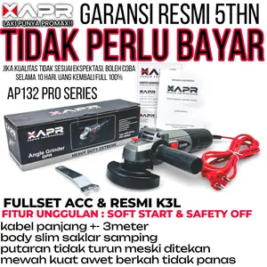 APR gerinda type AP132 pro garansi resmi 5thn kualitas diatas m4kita angle grinder mesin gerinda 4inch
