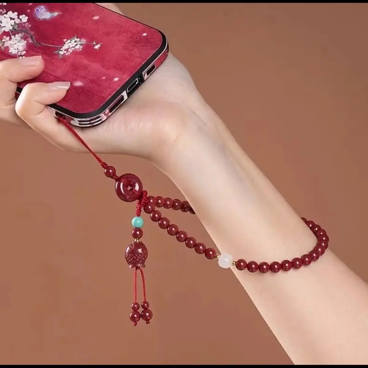Cinnabar phone-strap wristlet accessories