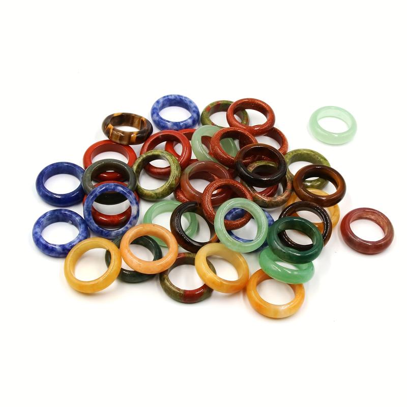 30pcs  mixed natural crystal rings, crystal gifts, jewelry, women's/men's rings 1