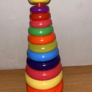 ( BISA COD ) PROMO Mainan Anak Ring Donat Roda 10 Susun Multiwarna MURAH
