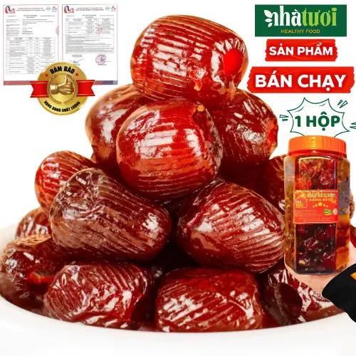 [Hộp 500gr] Táo Sấy Dẻo HÀNG TUYỂN LOẠI QUẢ TO NGON Không Hạt VƯỜN TƯƠI