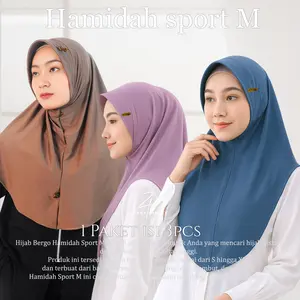 PAKET HEMAT Isi 3 pcs HAMIDAH SPORT size M Jilbab instan size m