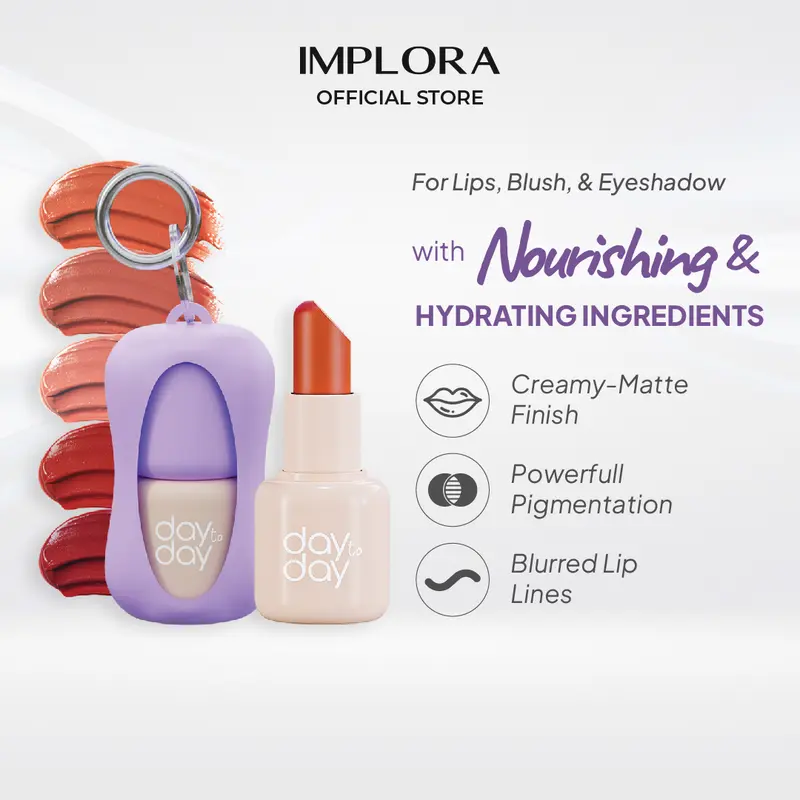 Implora Day To Day Lip Bullet | Lipstick Keychain | Free Gantungan Kunci 4