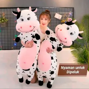 Boneka Guling Sapi 80 Cm Bahan Lembut Guling Sapi Ukuran 80 Cm Dan 60 Cm Dolls