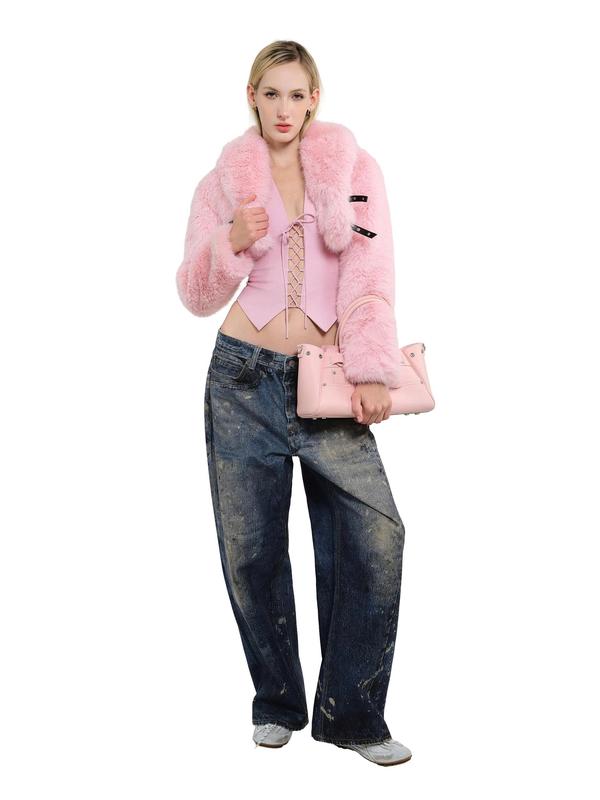  LSOUL - Charli Set Áo Ghi Lê Đan Dây Chân Váy Caro Nữ Trẻ Trung A23102733  Women Top 