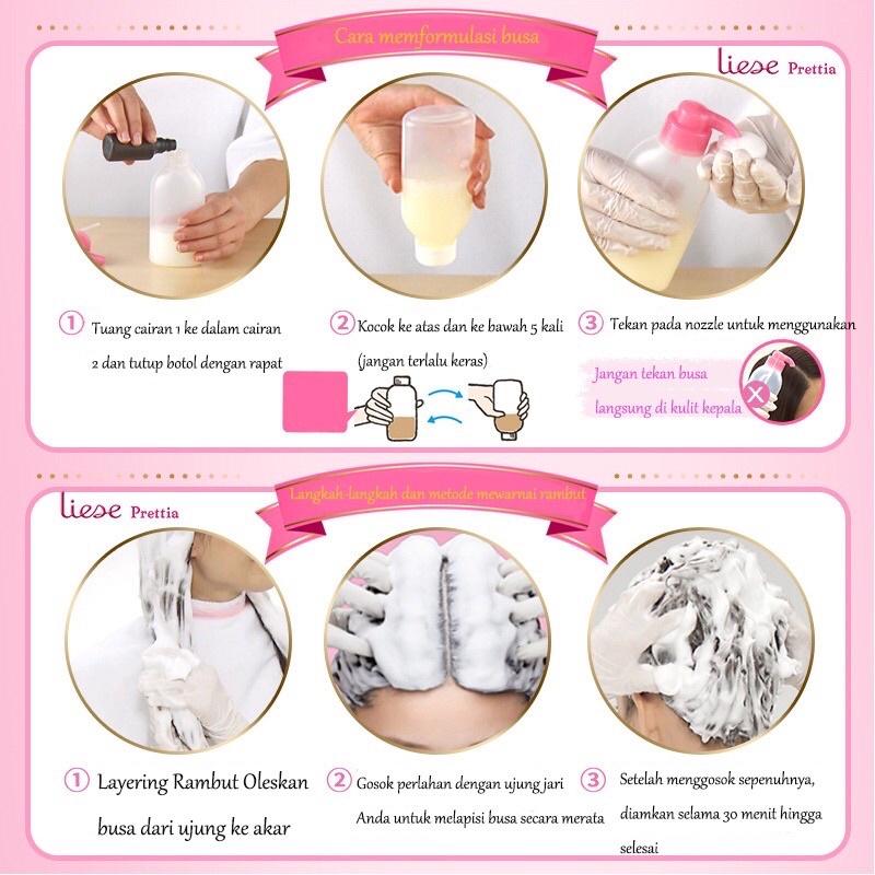 LIESE bubble hair color pewarna rambut bubble foam original 4