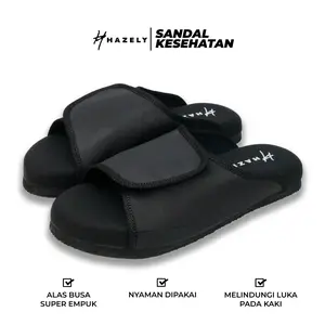Sandal Diabetes Kesehatan Janny Series - Anti Air - Hitam