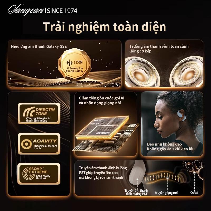 Tai nghe Bluetooth không dây Sangean SE01, Thích hợp cho các môn thể thao ngoài trời, Chống mồ hôi và chống mưa, Không đau khi đeo trong thời gian dài, Chip 5.3, Chất lượng âm thanh HiFi, Thời lượng pin 48 giờ, Giao hàng trong nước 3