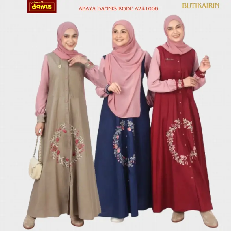 Abaya Dannis terbaru kode A241102/Dannis terbaru 2025 Muslim Gamis Wanita 0