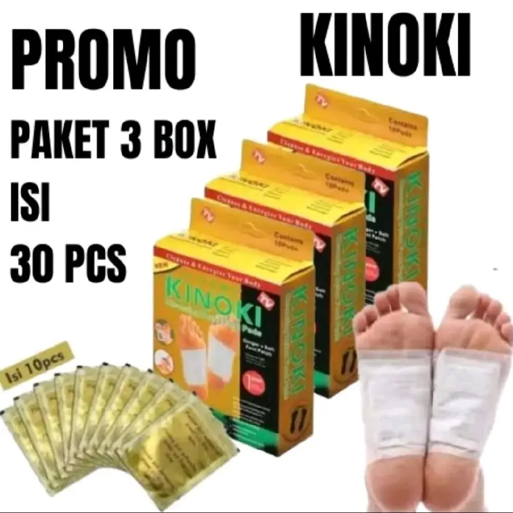 Paket 3 Box Koyo Kinoki Gold Isi 15 Pasang Detok Alami Tubuh