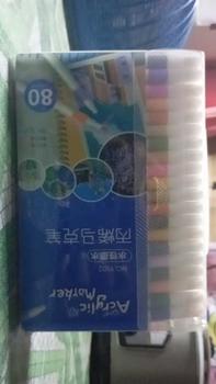 Product Review of IMEMO 12/24/36/48/60//80 Colors Acrylic Marker Pen Children's DIY Painting and Coloring Pen Acrylic Paint pens School Art Supplies Pens Birthday GIft for Kid Christmas Paskong from 무**툐 0