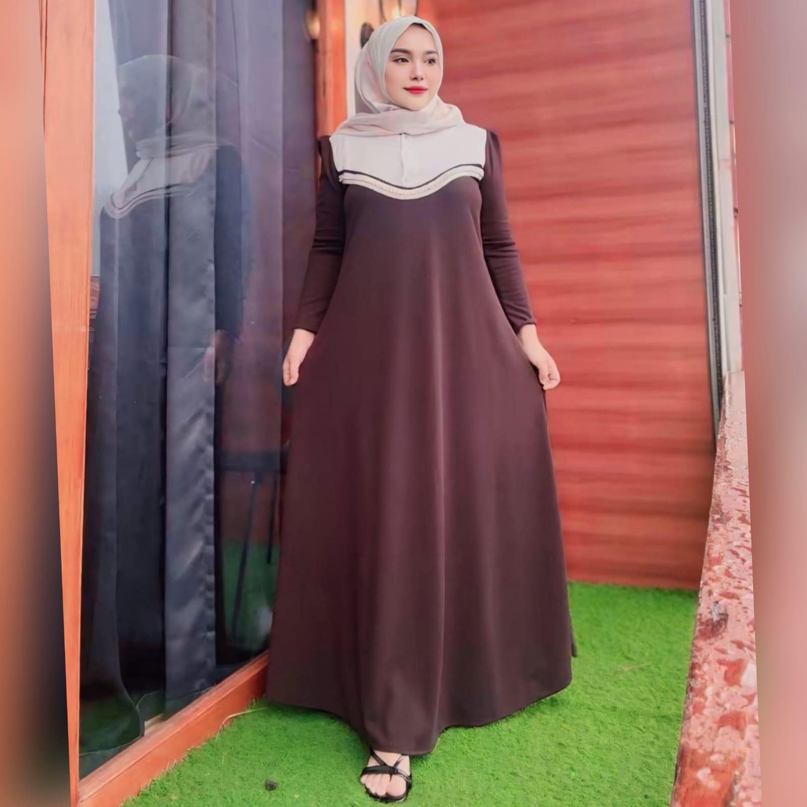 Aisyah Dress Gamis Lebaran Gamis Muslim Mewah Elegan