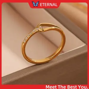 C140 ETERNAL.JEWELRY-Cincin Titanium Wanita