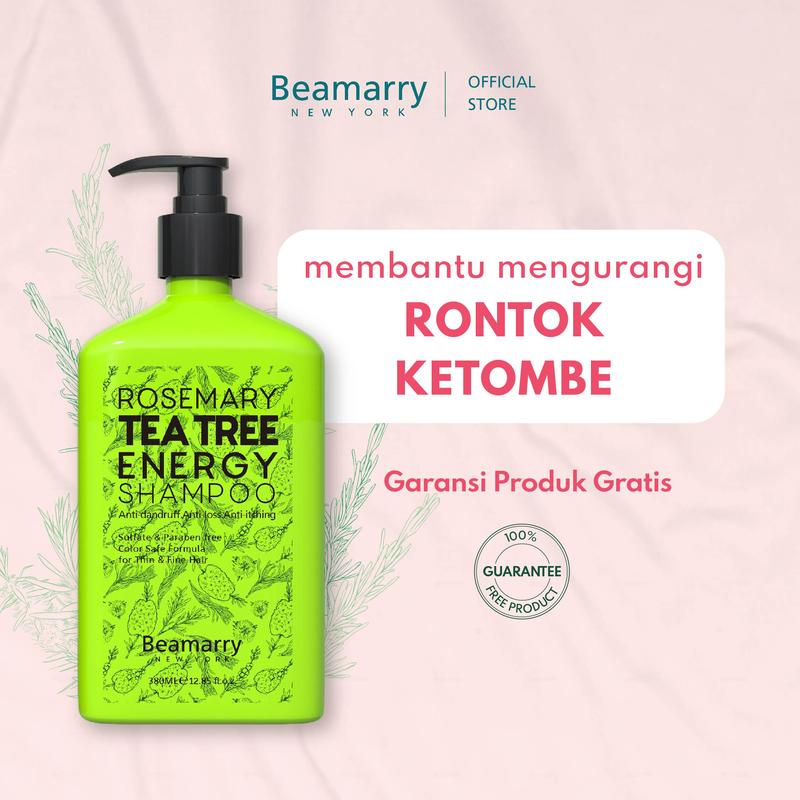 Beamarry Hair Care | Shampoo Rosemary KERATIN TEA-TREE 380ml | Anti Hair Fall, Anti Oily. 2