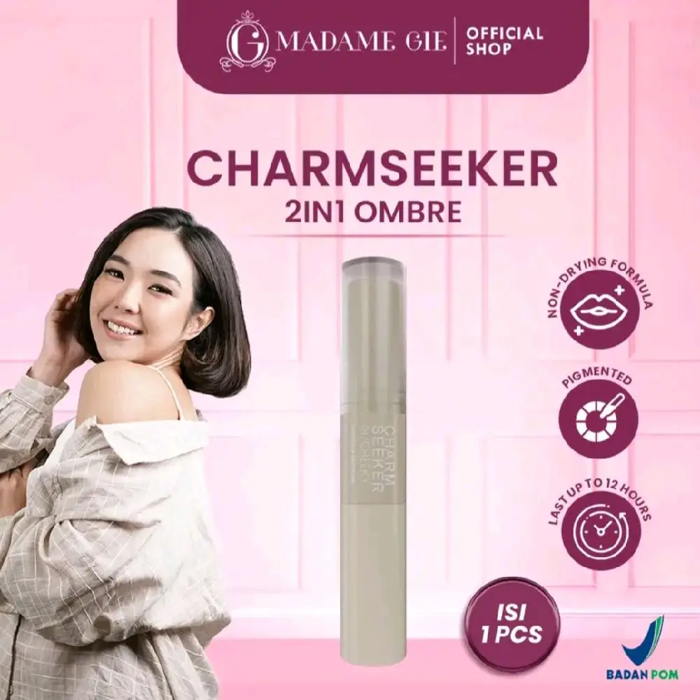 Promo Madame Gie Charmseeker 2in1 Make Up Lipstick LipMatte Kosmetik Bibir Lipcream