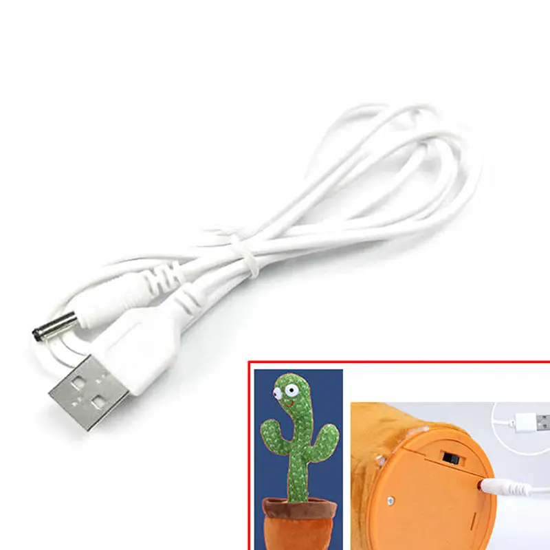 สายไฟ USB สำหรับของเล่นกระบองเพชรเต้นรำ สายชาร์จสำรอง ของเล่นกระบองเพชรเต้นรำ สายชาร์จ Micro Usb
