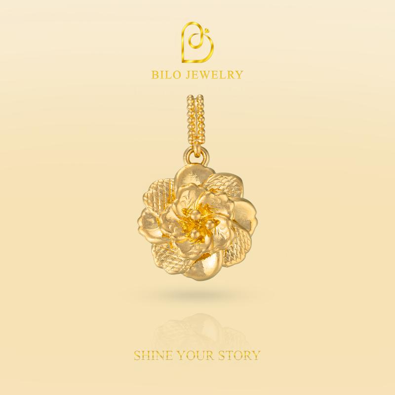 Phụ kiện mặt dây chuyền hoa mai khắc cánh hoa Bilo Jewelry • Phụ kiện thời trang