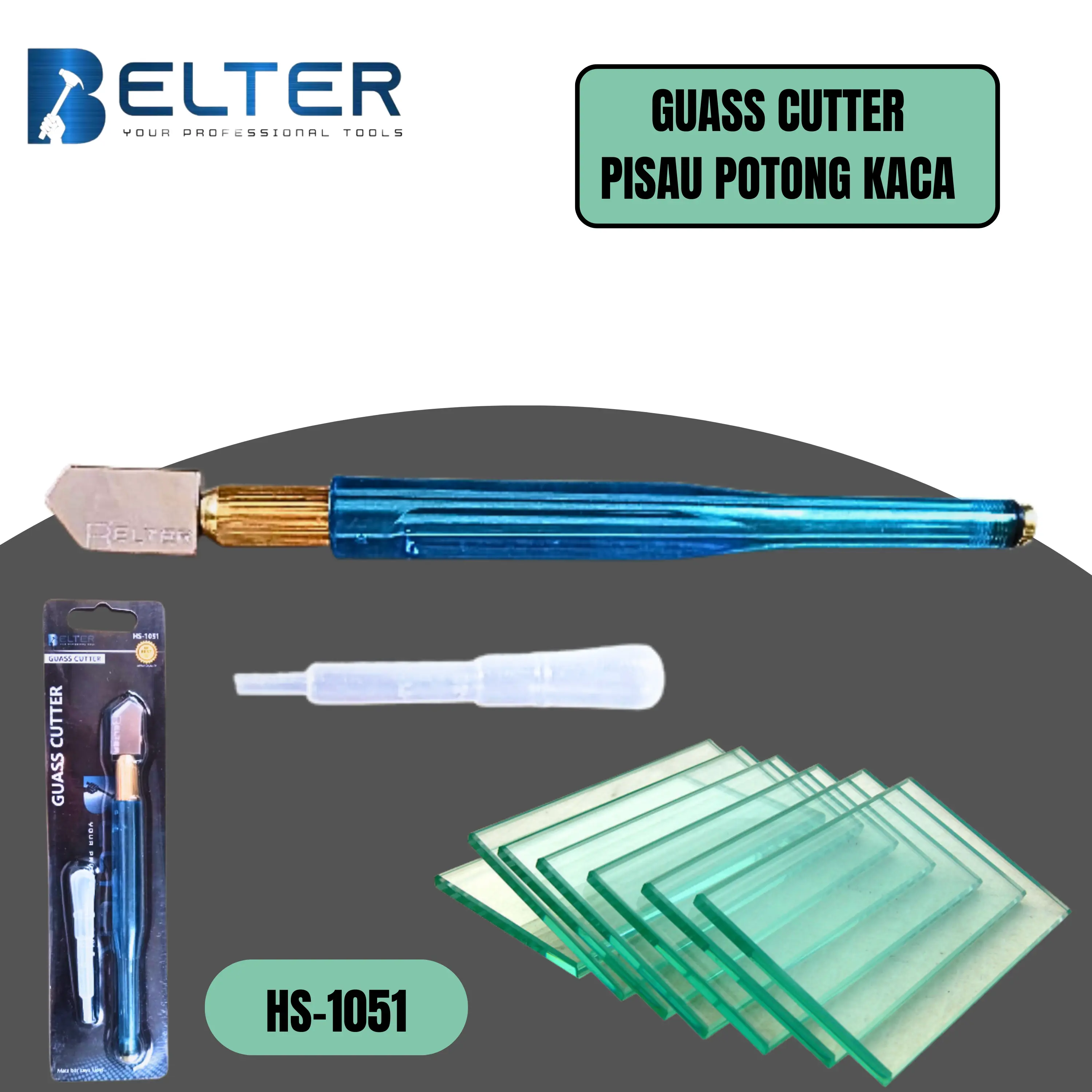 Alat Potong Kaca Glass Cutter Pisau Potong Kaca Oil Cutters Glass & Tile - Harga Ekonomis