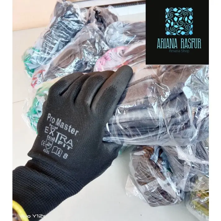 COD 2 LUSIN=1KG Sarung Tangan Comet Fit Glove 12 Pasang / Sarung Tangan Nylon Pekerja Mekanik Motor Pertukangan Termurah 5