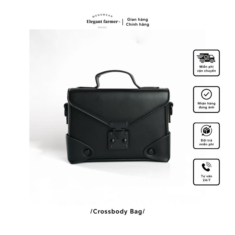  ELEGANT FARMER Túi hộp đeo chéo da PU phong cách Hàn Quốc phiên bản NEW 2026. M-07